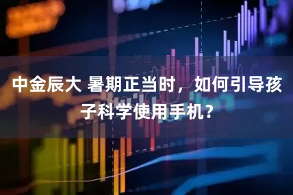 中金辰大 暑期正当时，如何引导孩子科学使用手机？