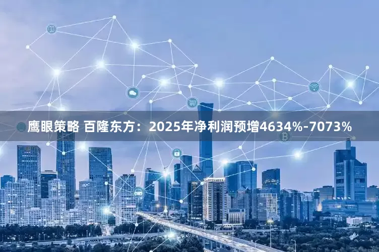 鹰眼策略 百隆东方：2025年净利润预增4634%-7073%